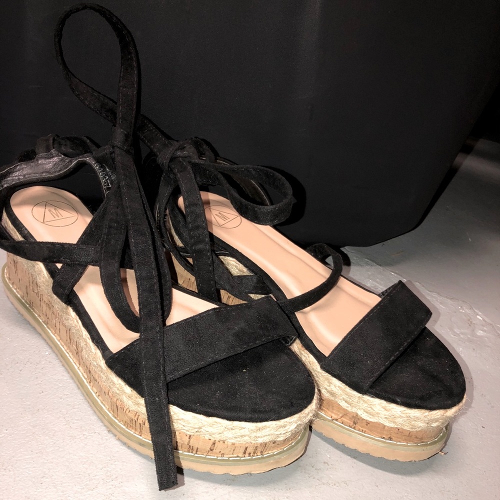 lace up suede sandals